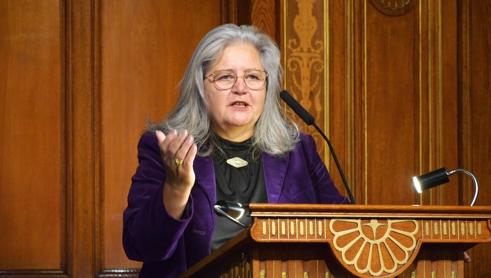 Grazer Alttestamentlerin bei einem Vortrag beim 'Dies facultatis' am 17. Oktober 2022 in Wien