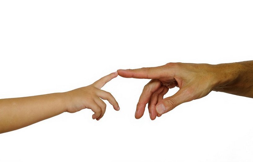 Kinder- und Erwachsenenhand