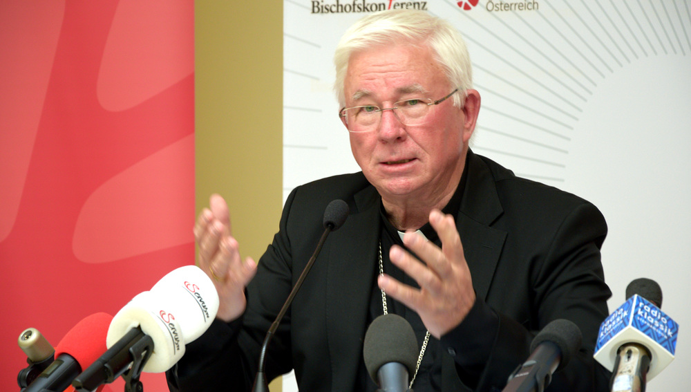 Pressekonferenz am 19. Juni 2020 in Wien zum Ende der Sommervollversammlung der Bischofskonferenz und dem Wechsel im Vorsitz der Bischofskonferenz.