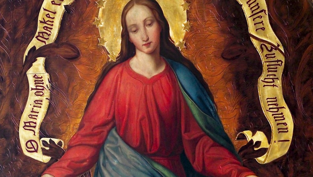 Maria als Unbefleckte Empfängnis, Darstellung auf einem Altarbild