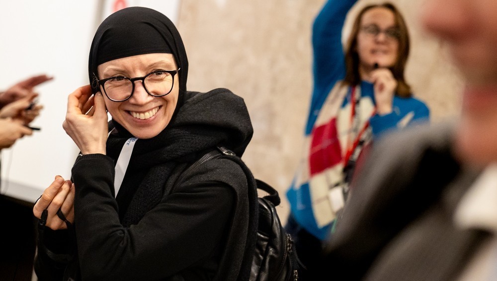 Orthodoxe Ordensfrau bei Pro Oriente-Tagung im November 2025 in Wien